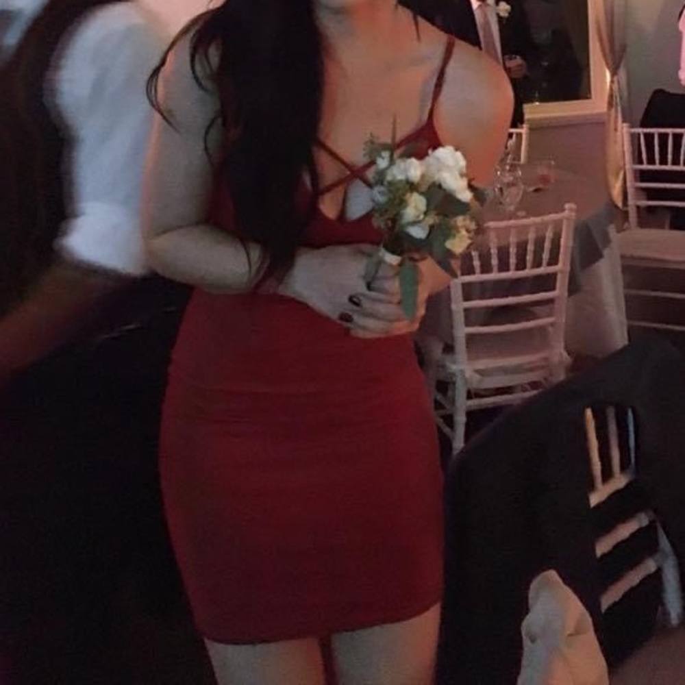 Velvet red dress
